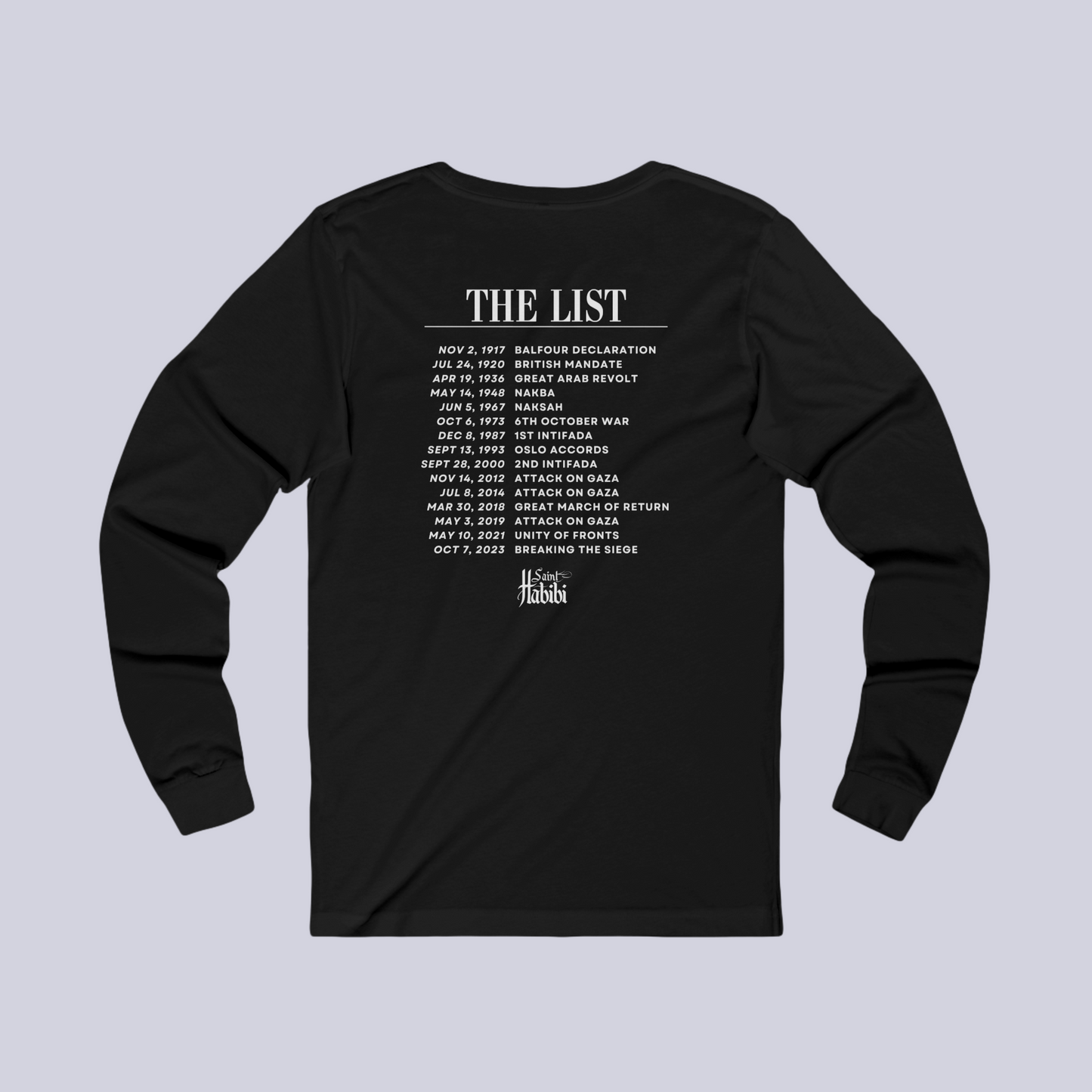 1.2. LONG-SLEEVE: There is a list