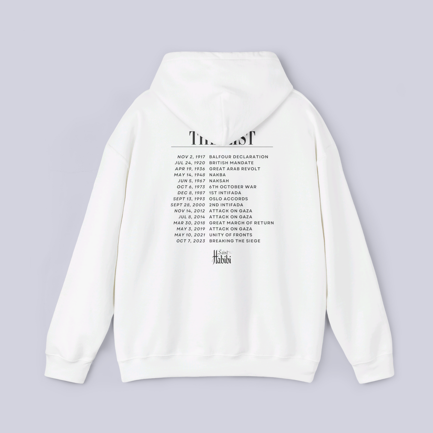 1.4. HOODIE: There is a list