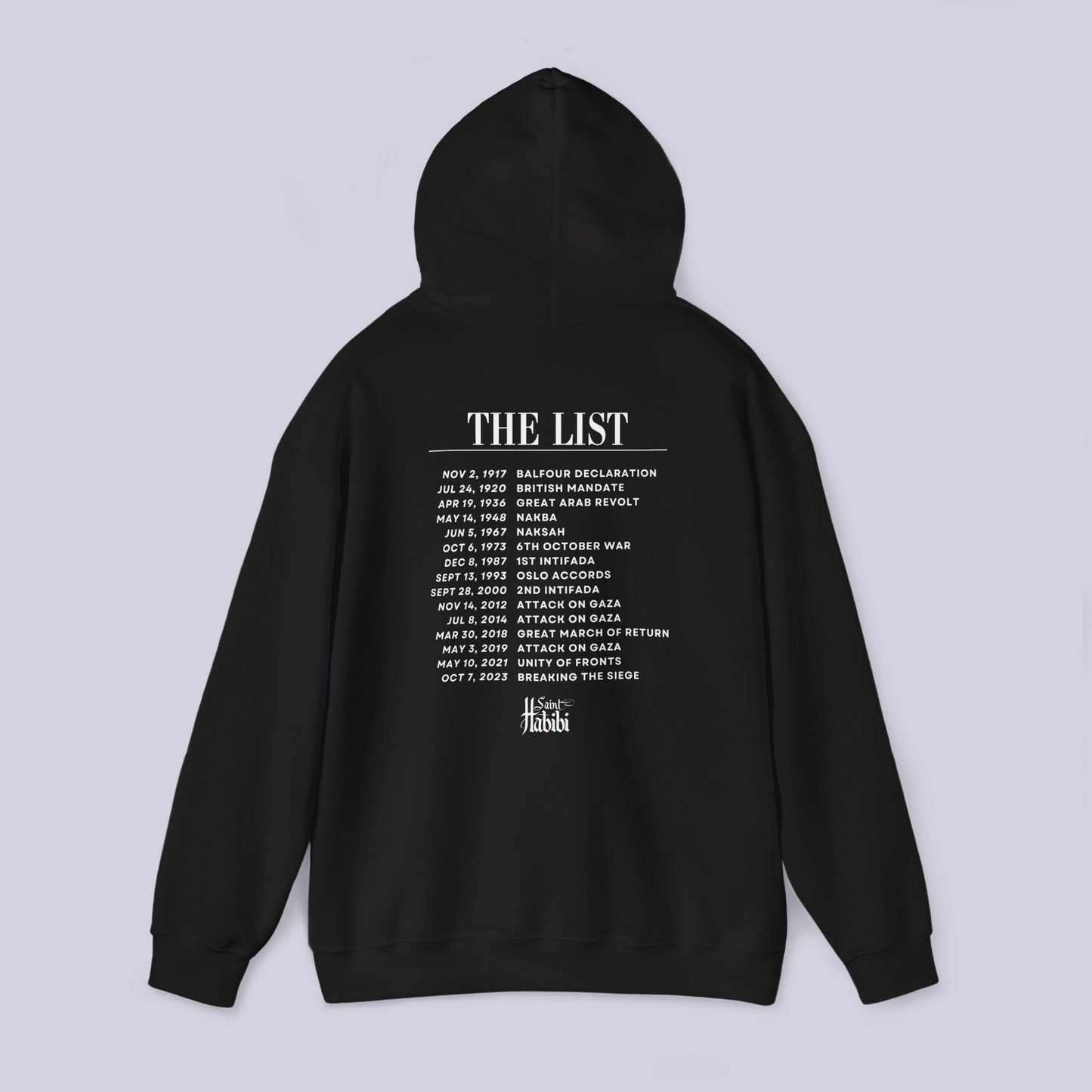 1.4. HOODIE: There is a list